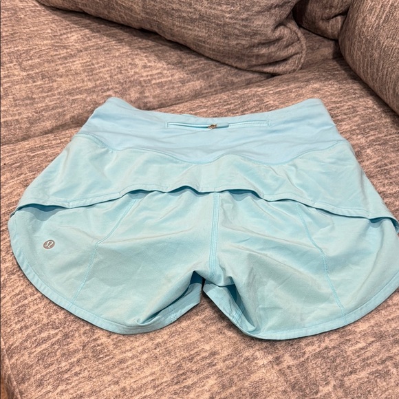 Lululemon Women's Light Blue Shorts - Picture 2 of 3